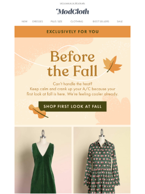 ModCloth - Over summer? You’ve scored early access.