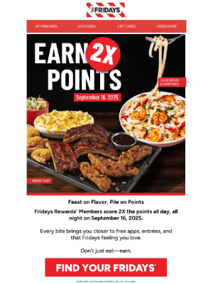 TGI Fridays - A bonus is on the way 🔥