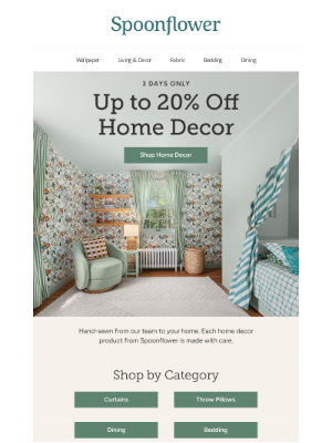 Spoonflower - Up to 20% off hand-sewn home decor!