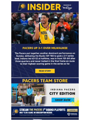 Indiana Pacers - Pacers leave Milwaukee with a 3-1 series lead!