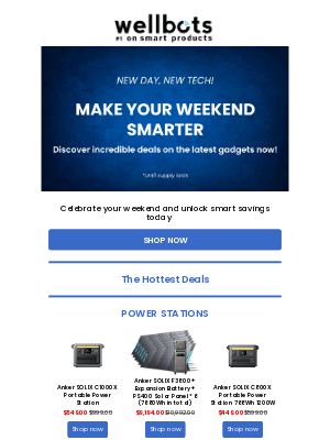 wellbots - Weekend Only: Huge Savings on Smart Tech – Don’t Miss Out! 🔥