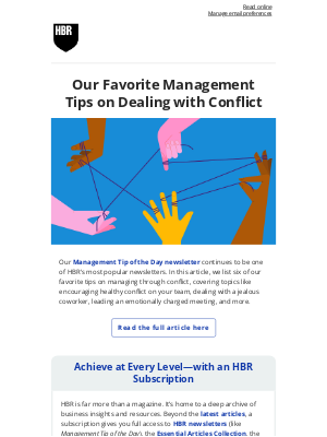 Harvard Business Review - Our Favorite Management Tips on Dealing with Conflict