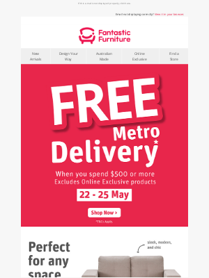 Fantastic Furniture (Australia) - Delivery is on us 🚚💨