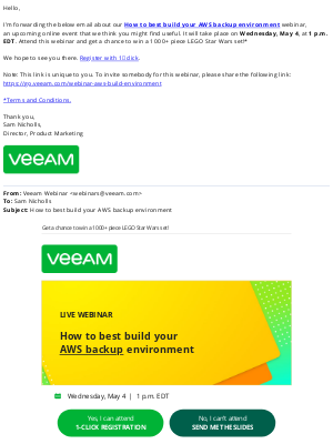 Veeam Software - FW: How to best build your AWS backup environment
