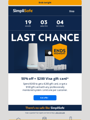 SimpliSafe - Final countdown: your offer ends tonight