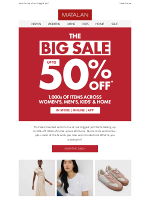 Matalan (United Kingdom) - Sale Starts Now: Up To 50% Off