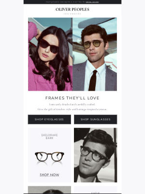 Oliver Peoples - A Gift That Transcends Time