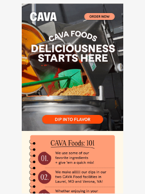CAVA - We make our own dips and dressings