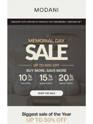 Modani Furniture - Final Hours to Save Big