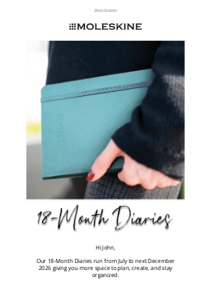 Moleskine - Your Next 18 Months Start Here