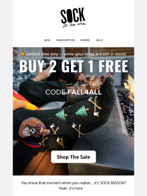 Sock It to Me - 🍃 Treat Your Feet: B2G1 on ALL Cozy Socks!