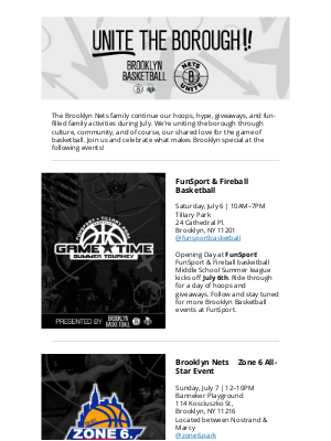 Brooklyn Nets - Spend July with the Brooklyn Nets