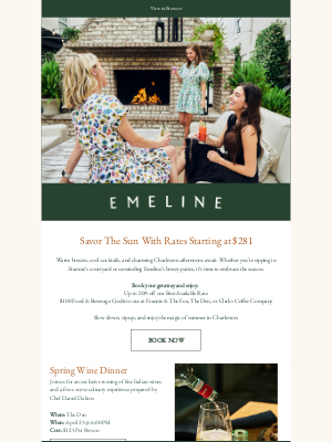 Emeline - Soak Up the Sun in Charleston with Savings up to 20% Off