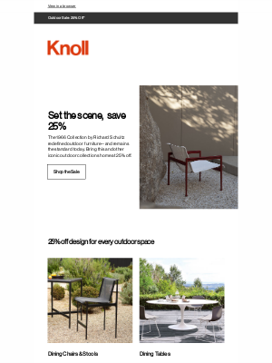 Knoll - The 1966 Collection is 25% off
