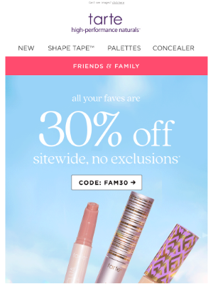 Tarte Cosmetics - 48 hrs left to save 30% off ⏰