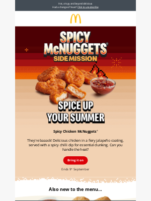 McDonald's (United Kingdom) - Spicy Chicken McNuggets® are BACK 🔥