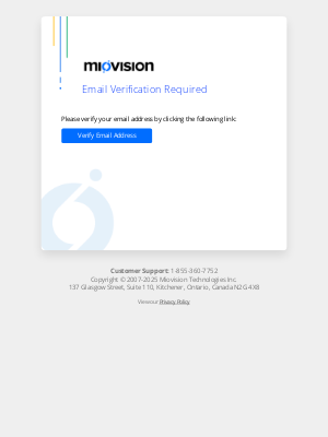 Miovision - Verify Your Email Address