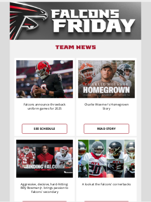 Atlanta Falcons - Falcons Friday: Throwback Games Announced