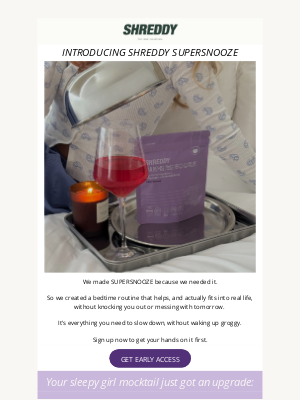SHREDDY - A bedtime routine that helps you slow down…