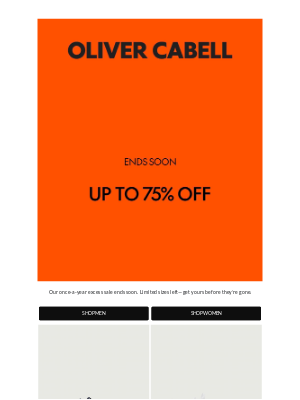 Oliver Cabell - Deepest Discounts Ever