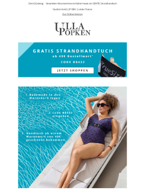 Ulla Popken (Germany) - GRATIS Handtuch sichern ⏰ Nur heute ab einem Bestellwert von 49€