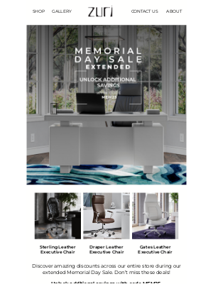 Zuri Furniture - Still Time to Save on Office Essentials