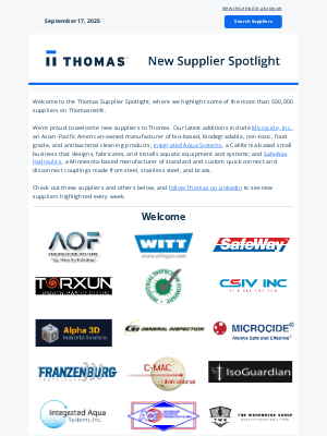 Xometry - Introducing New Thomas Suppliers