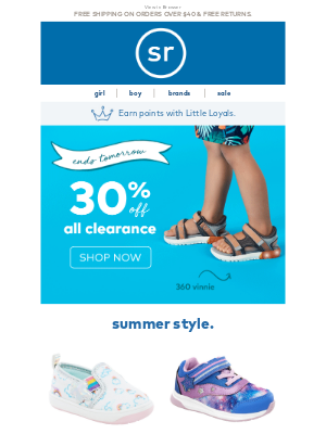 Stride Rite - Rise & shine and get an EXTRA 30% off ALL clearance!