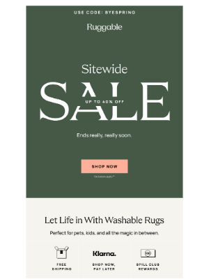 Ruggable - Up to 40% off (but not for long)