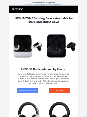 Sony (United Kingdom) - In-store now: NEW INZONE Gaming Gear