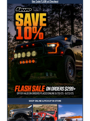 4WD Hardware - Ends tomorrow ‼️ 10% Off Sitewide + Up to $700 Rebates!