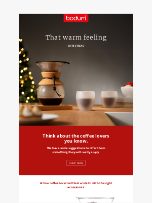 Bodum - Gift suggestions for coffee lovers ☕