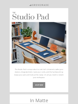 Grovemade - The Studio Pad Has Range