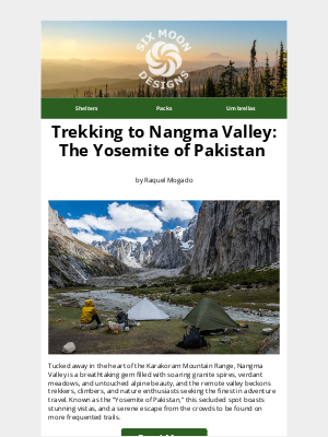 Six Moon Designs - Trekking to Nangma Valley: The Yosemite of Pakistan