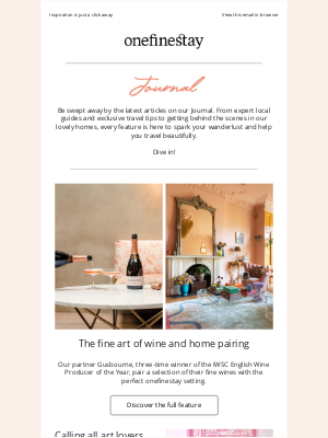 onefinestay - Fresh from the Journal ✨