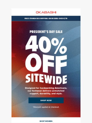 Oka-B - A Presidential Perk: 40% Off!