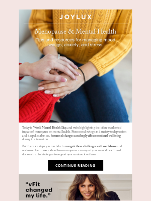 Joylux - Menopause & Mental Health: You're Not Alone