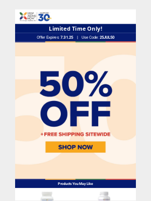 Stop Aging Now - Limited Time: 50% Savings Await!