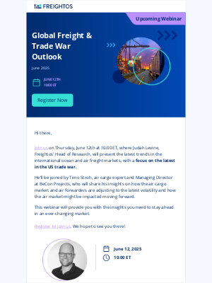 Freightos - 📊 Webinar: Global Freight & Trade War Outlook - June 2025