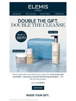 ELEMIS - ATTN: Free Gift with ANY Full Size Purchase