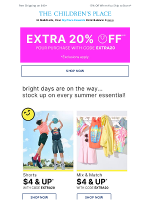Gymboree - So. Many. Shorts. $4+ w/ code EXTRA20 🩳