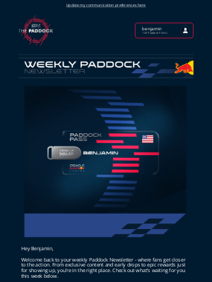 Red Bull Racing - The Paddock Weekly Newsletter