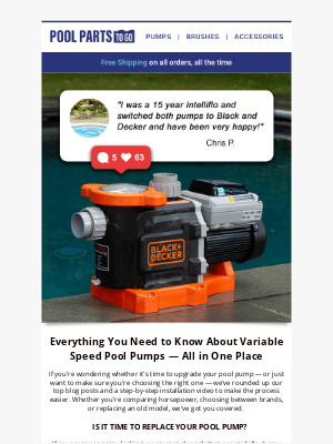 Pool Parts To Go - Thinking About a New Pool Pump? Read This First.