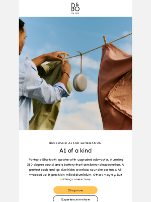 Bang & Olufsen - Introducing Beosound A1 3rd generation