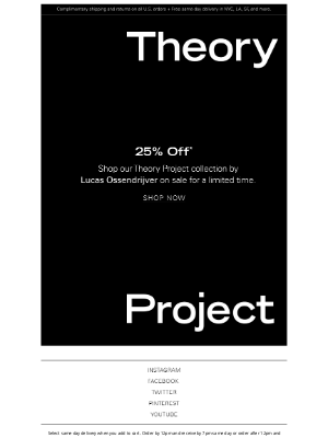 Theory - Don’t Miss Out: 25% Off Theory Project 