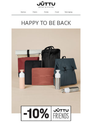 Juttu (Belgium) - -10% korting op rugzakken, laptopsleeves en drinkflessen