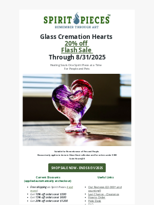 Beyond the Urn - ✨ Limited Time: Cremation Heart Collection on Sale! ✨