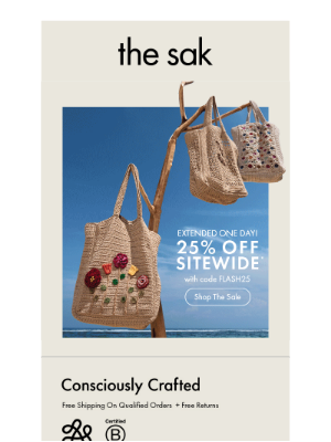 The Sak - Missed Out? 25% OFF Sale Extended!