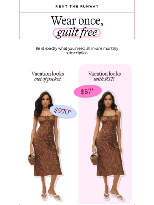 Rent the Runway - Save hundreds on vacation wear