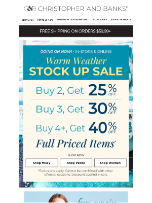 Cool Looks, Hot Savings on New Styles